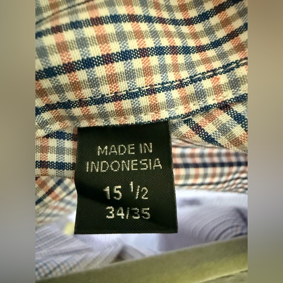 Esquire Slim Fit Non-Iron Button Down Shirt 15.5 / 34-35 NWT - Picture 6 of 7